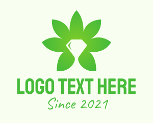 Hemp - Diamond Cannabis Leaf logo design