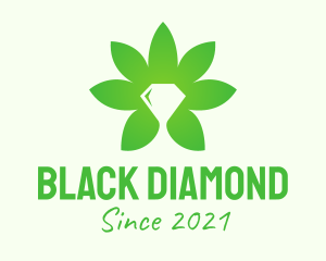 Diamond Cannabis Leaf  logo design