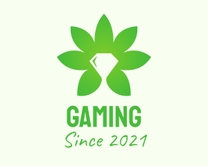 Cannabis - Diamond Cannabis Leaf logo design