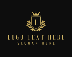 Letttermark - Luxury Hotel Shield logo design