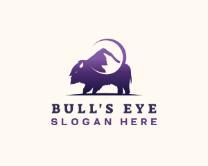 Mountain Bison Bull logo design