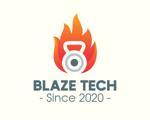 Blaze - Fire Kettlebell Weights logo design