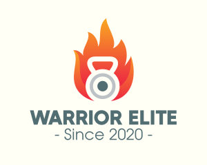 Flame - Fire Kettlebell Weights logo design