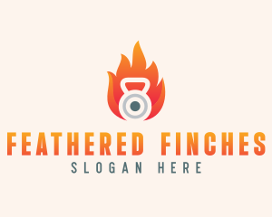 Fire Kettlebell Weights logo design