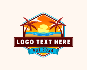 Badge - Beach Seaside Resort logo design