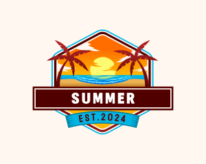 Beach Seaside Resort logo design