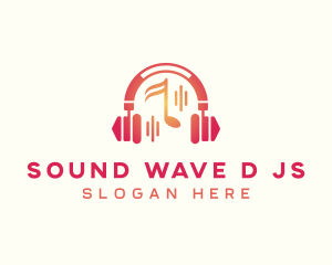 Dj - Sound Headphones DJ logo design