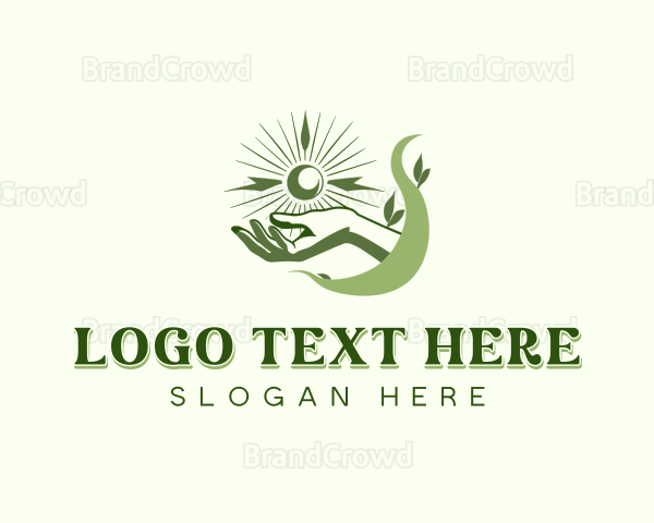 Organic Wellness Hand Logo