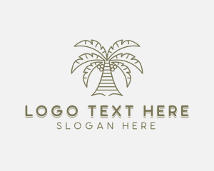 Gardening - Coconut Tree Planting logo design