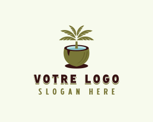 Tropical Coconut Tree Logo