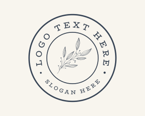 Organic Products - Beauty Leaf Badge logo design