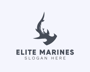 Marine Hammerhead Shark         logo design