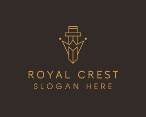 Majestic - Crown Sword Royalty logo design