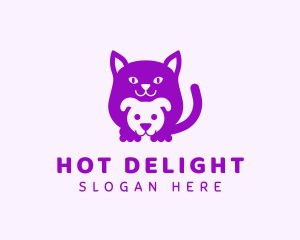 Cat Dog Pet Animal logo design