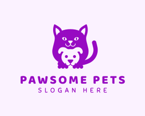 Cat Dog Pet Animal logo design