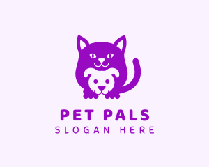 Cat Dog Pet Animal logo design