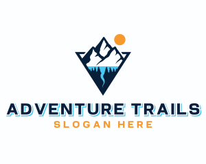 Mountain Forest Lake River logo design