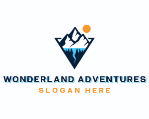 Mountain Forest Lake River logo design