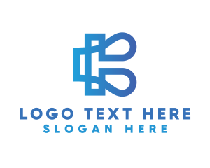 Letter B - Technology Software Letter B logo design