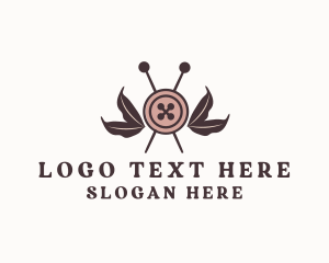 Sewing - Rustic Sewing Button Pins logo design