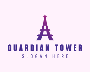 Eiffel Tower Arrow logo design