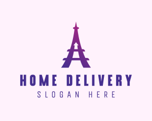 Eiffel Tower Arrow logo design