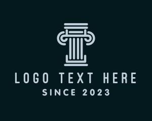 Structure - Greek Pillar Architecture logo design