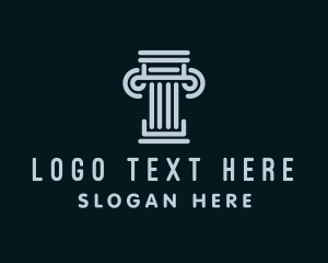 Greek Pillar Architecture Logo