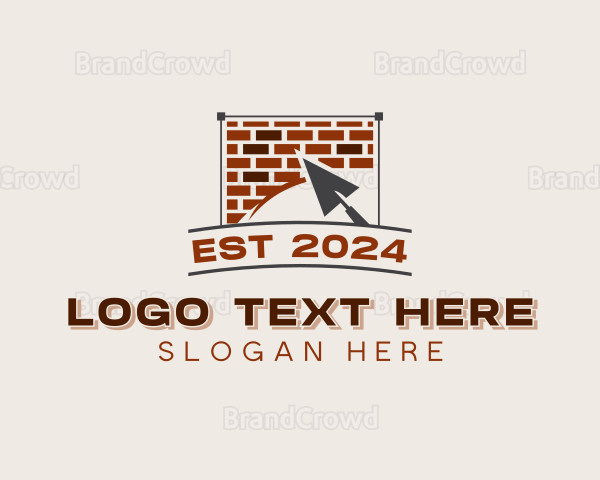 Trowel Masonry Construction Logo