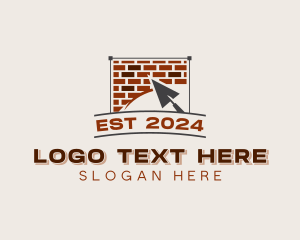 Bricklaying - Trowel Masonry Construction logo design