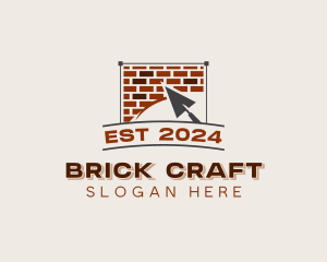 Brickwork - Trowel Masonry Construction logo design