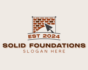 Trowel Masonry Construction logo design