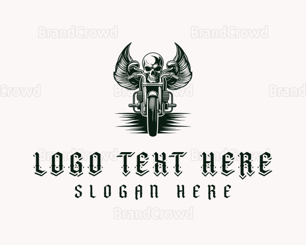 Motorcycle Biker Skull Logo