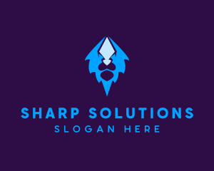 Sharp - Sharp Lion Face logo design