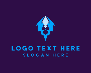 Game Vlogger - Sharp Lion Face logo design