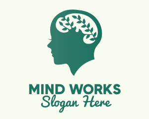 Green Natural Mind  logo design