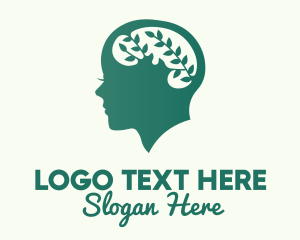 Psychiatrist - Green Natural Mind logo design