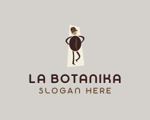 Barista - Cafe Coffee Bean Barista logo design
