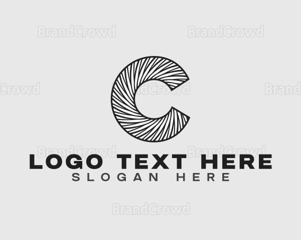 Circular Swirl Letter C Logo