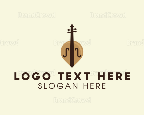 Cello Music Note Logo