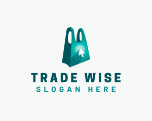 Online Shopping Bag logo design