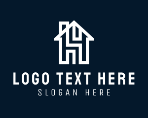 Motel - Housing Real Estate Letter H logo design