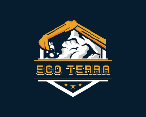 Earthwork - Excavator Mining Construction logo design