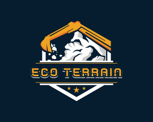 Excavator Mining Construction logo design