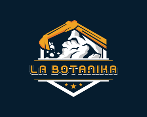 Backhoe - Excavator Mining Construction logo design