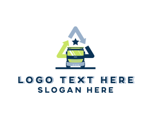 Garbage - Recycling Disposal Truck logo design