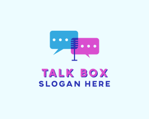 Chat Box Social Media logo design