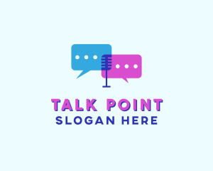 Discuss - Chat Box Social Media logo design