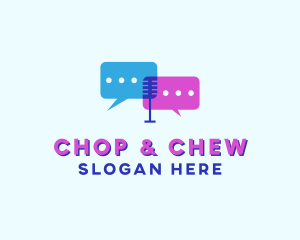 Speak - Chat Box Social Media logo design