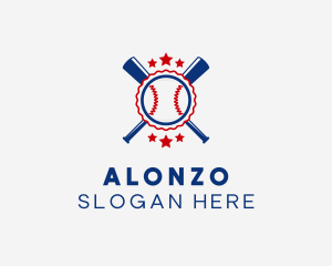 Baseball Slugger Team Star logo design